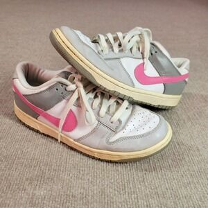Nike Dunk Low Pro‎ Athletic Shoes Women 10 White/Gray Lace Up Skate Sneakers